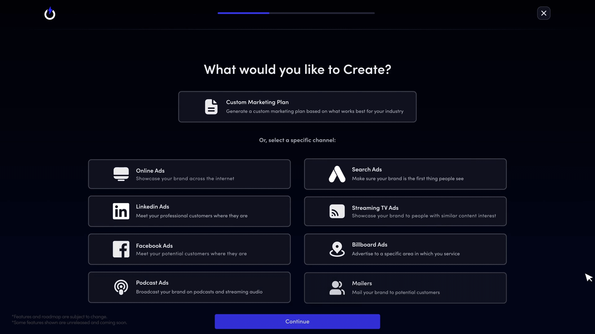 Outbound UX motion animation